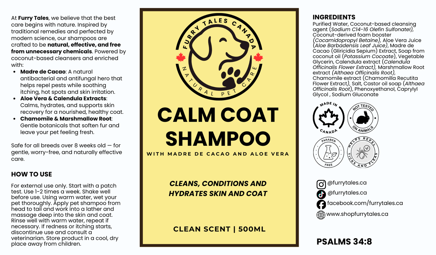 Furry Tales Calm Coat Shampoo