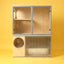 Wooden-crafted private cabin for cats and puppies.