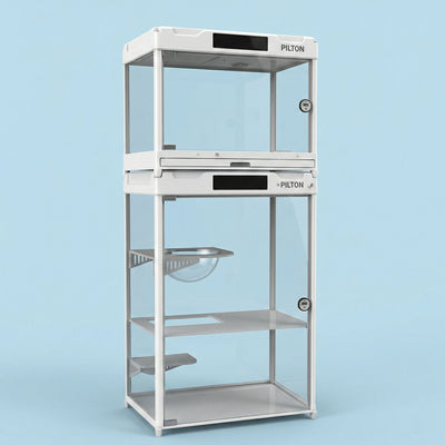 Feature integrated smart private cabin for cats and pups.